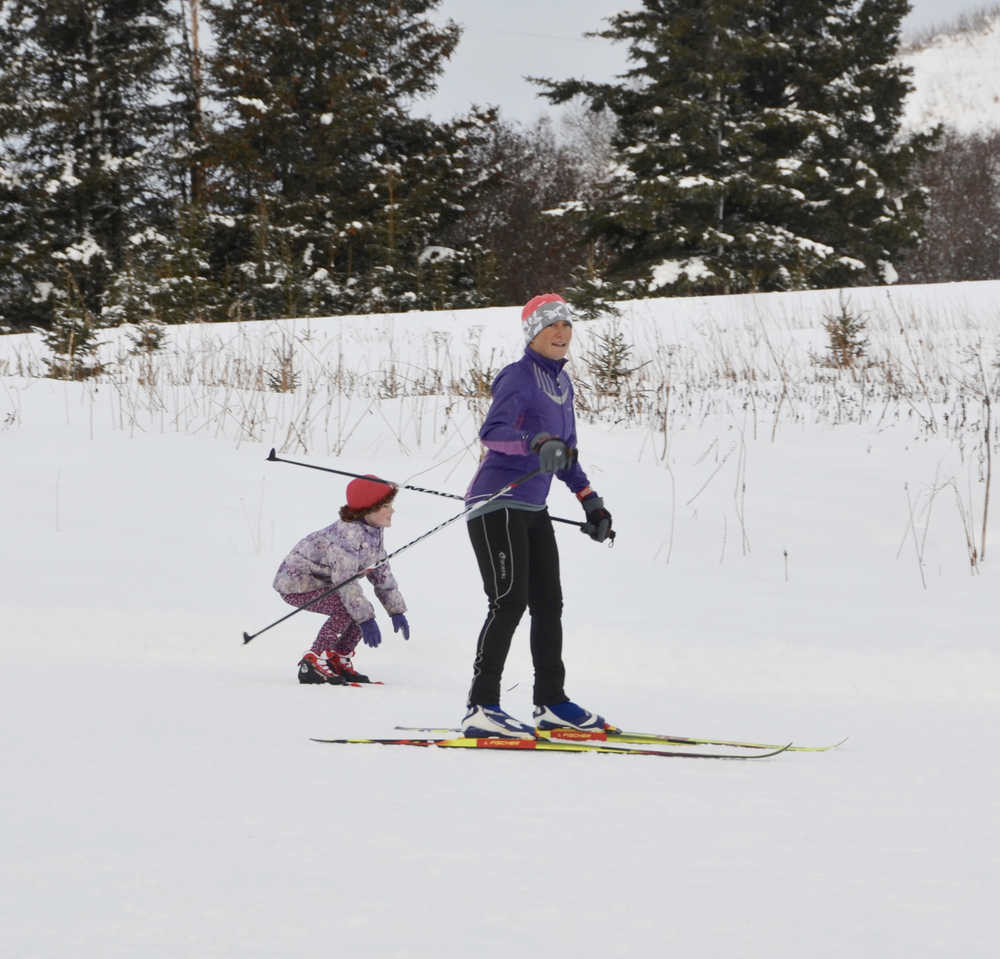 Kali Tanaya skis at Lookout Mountain at the Ski Your Age event on Monday, Dec. 26. Skiers of a variety of ages showed up for the event.