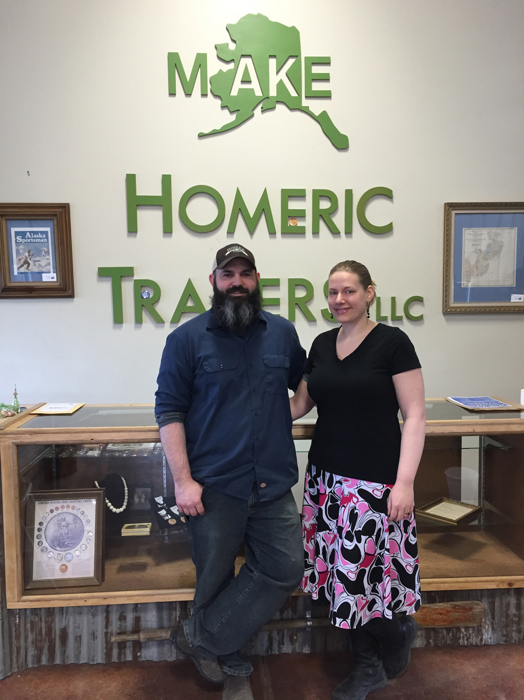 Ken Sprague and Nickie Knight pose inside their shop on Ocean Drive. The couple hopes Homeric Traders can act as a small business incubator for other entrepreneurs.-Photo by Aryn Young