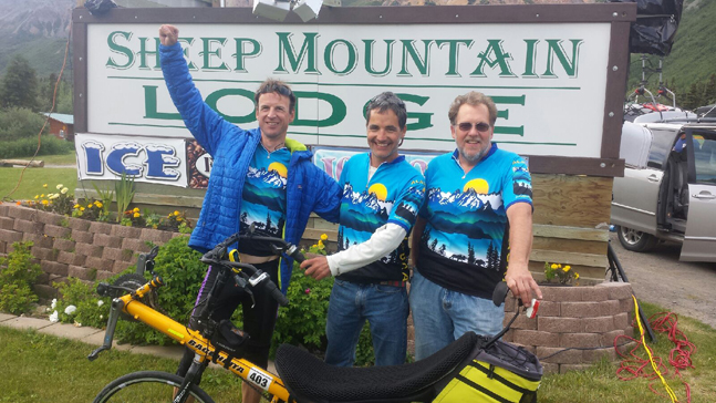 Renner, Pat Irwin and Joe Martin celebrate Martin’s first-place finish.-Photo Provided