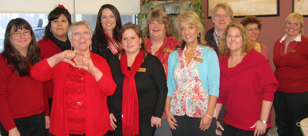 From left are Vanessa Puterbaugh, Carrie Hayes, Emiley Sue Faris, Cassandra Chwialkowski, Monica Anderson, Beckie Noble, Kathy McMurray, Erik Pullman, Sharon Petersen, Melody Barrett and Windy Russ.-Photo provided