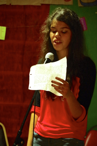 Lilli Johnson reads poetry-Photos by Alex Gillam