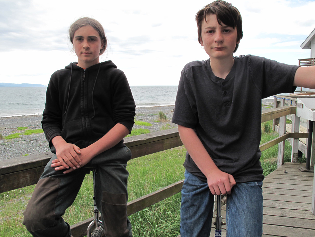 Finn Raupp-Larson and Galen Lyon find plenty of adventures as summer unfolds on the Homer Spit.-Miranda Weiss