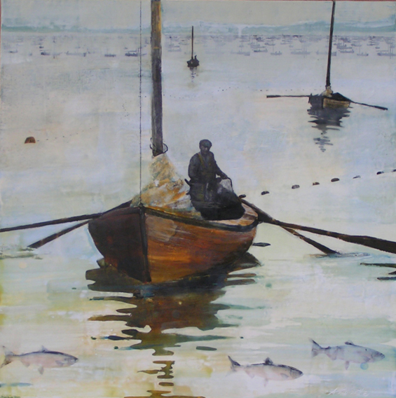 Antoinette Walker’s “Fisherman and Boat.”-Photo provided