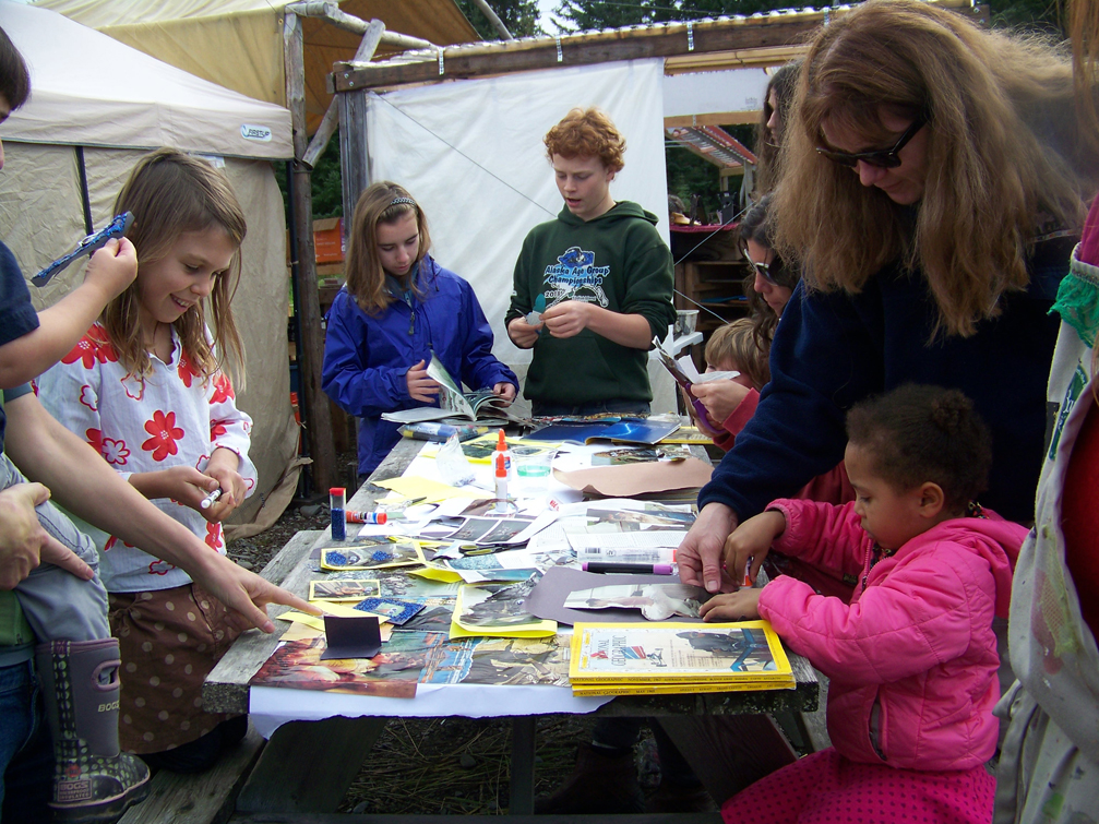 Youngsters prepare items to sell during Kids Vending Day at the Homer Farmers’ Market from 11 a.m.-2 p.m. this Saturday.-Photo by McKibben Jackinsky, Homer News