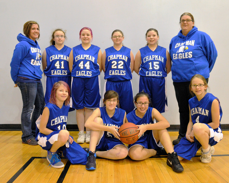 The Chapman Eagles girls team were sporting new uniforms for the 2013 Small Schools Basketball Tournament  held in Anchor Point Nov. 21-23.-Photo provided