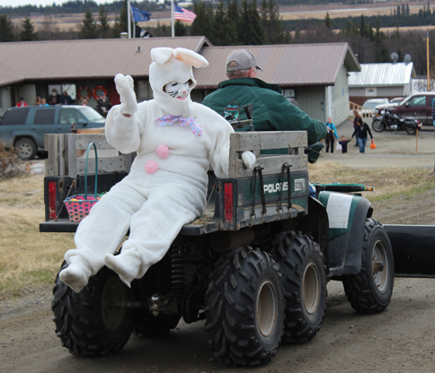 The Easter Bunny was the special guest at American Legion Post 16’s Easter Egg hunt on Saturday, but it was the excitement of the egg hunt that had youngsters scouring the yard of the Dillon residence-McKibben Jackinsky