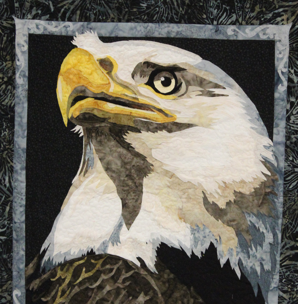 Taking “best of show” in the 30th annual Kachemak Bay Quilters Quilt Show was Patrice Krant’s “Eagle Watching You,” an appliquéd wallhanging. Krant’s piece was one of 65 entries in the Mother’s Day show.