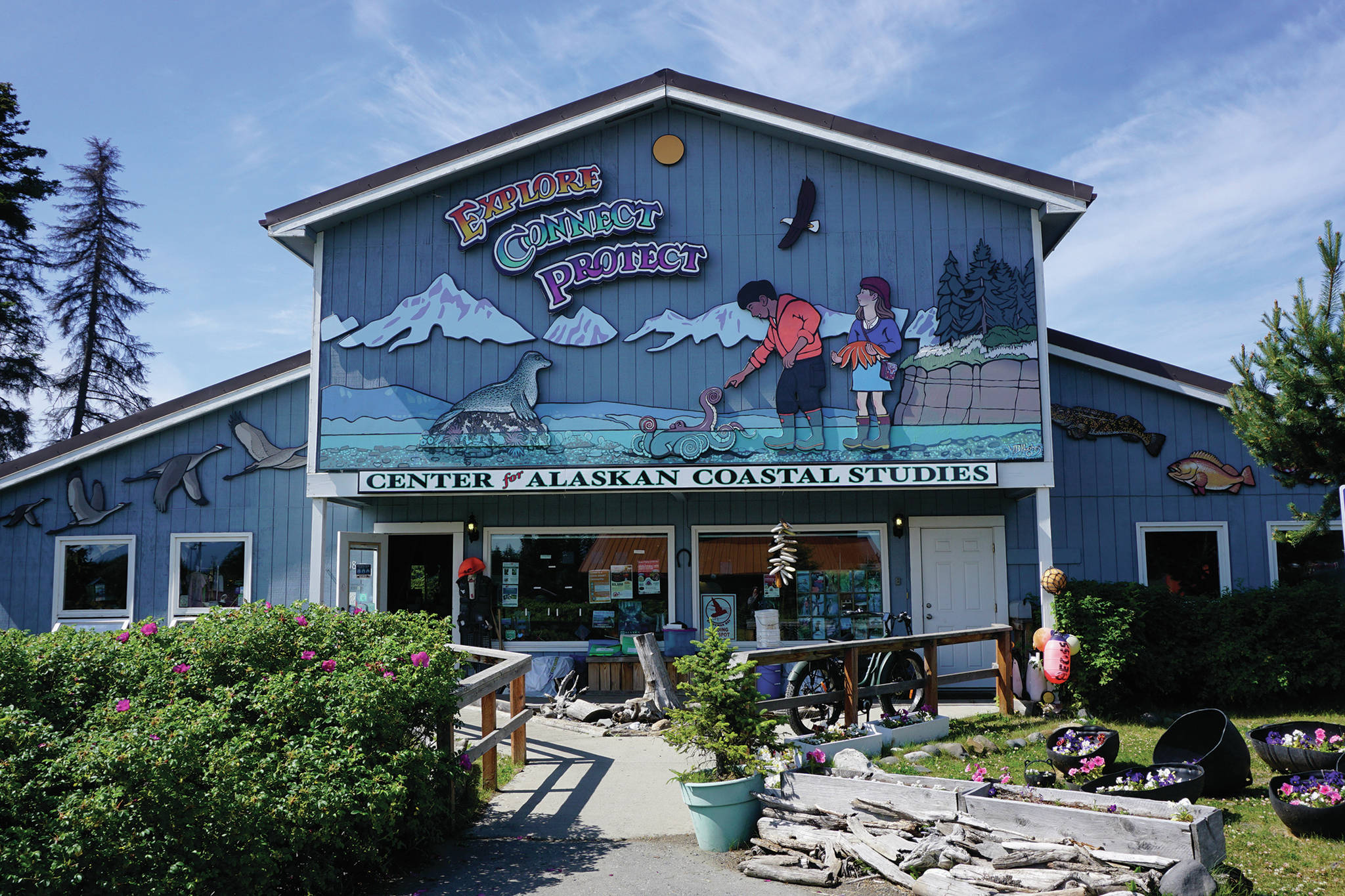 The Center for Alaskan Coastal Studies headquarters on Lake Street, seen here on July 16, 2020, in Homer, Alaska, will have live music and light refreshments during its telethon fundraiser from 3-7 p.m. July 26, 2020. (Photo by Michael Armstrong/Homer News)