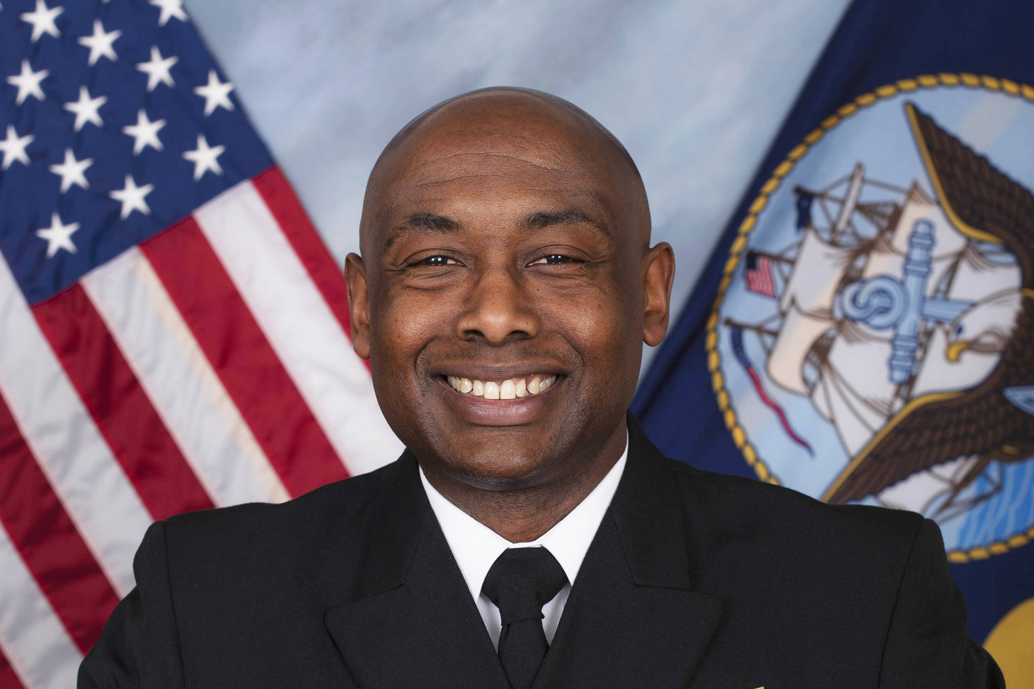 Rear Adm. Stephen Barnett, Commander, Navy Region Northwest, in a photo taken in January 2020. (Photo courtesy U.S. Navy Public Affairs)