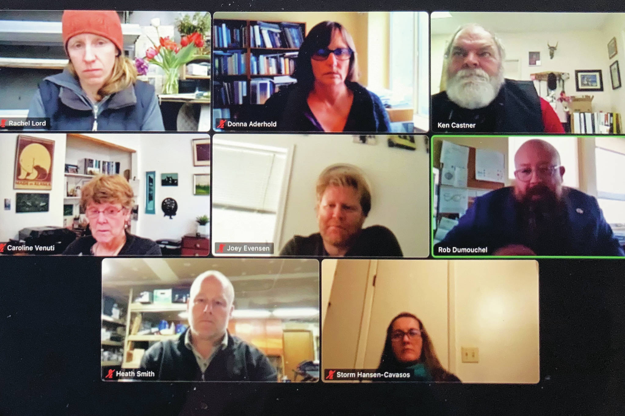 Homer City Manager Rob Dumouchel speaks on Monday, March 22, 2021, at a Zoom meeting of the Homer City Council in Homer, Alaska. (Screen capture by Michael Armstrong/Homer News)