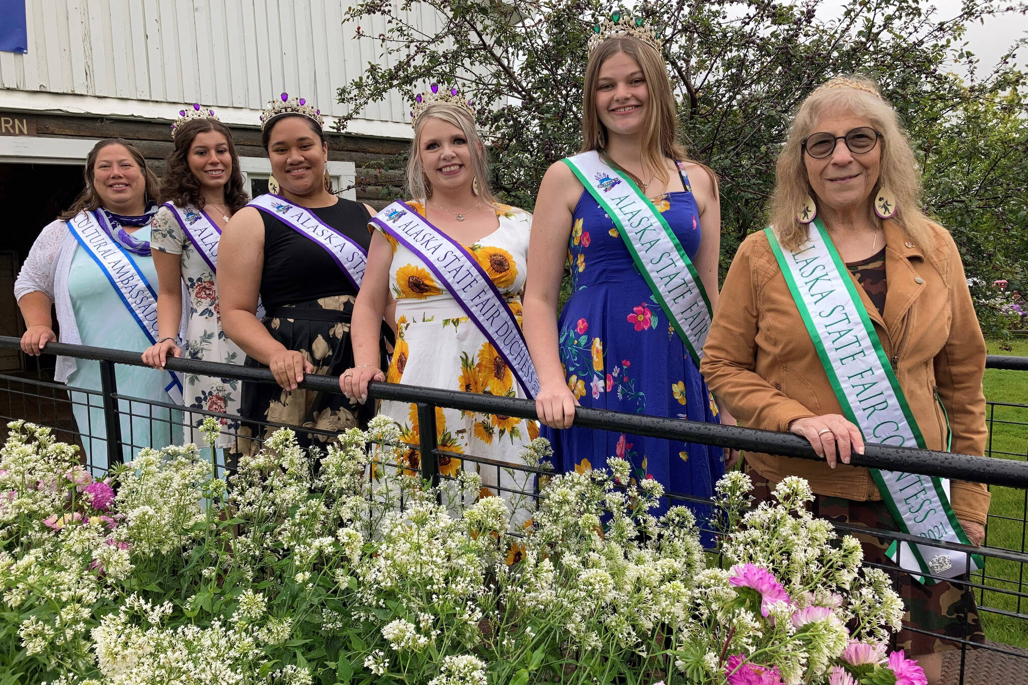 Countess Nona Safra, far right, poses with the other Alaska State Fair Royalty. (Photo provided)