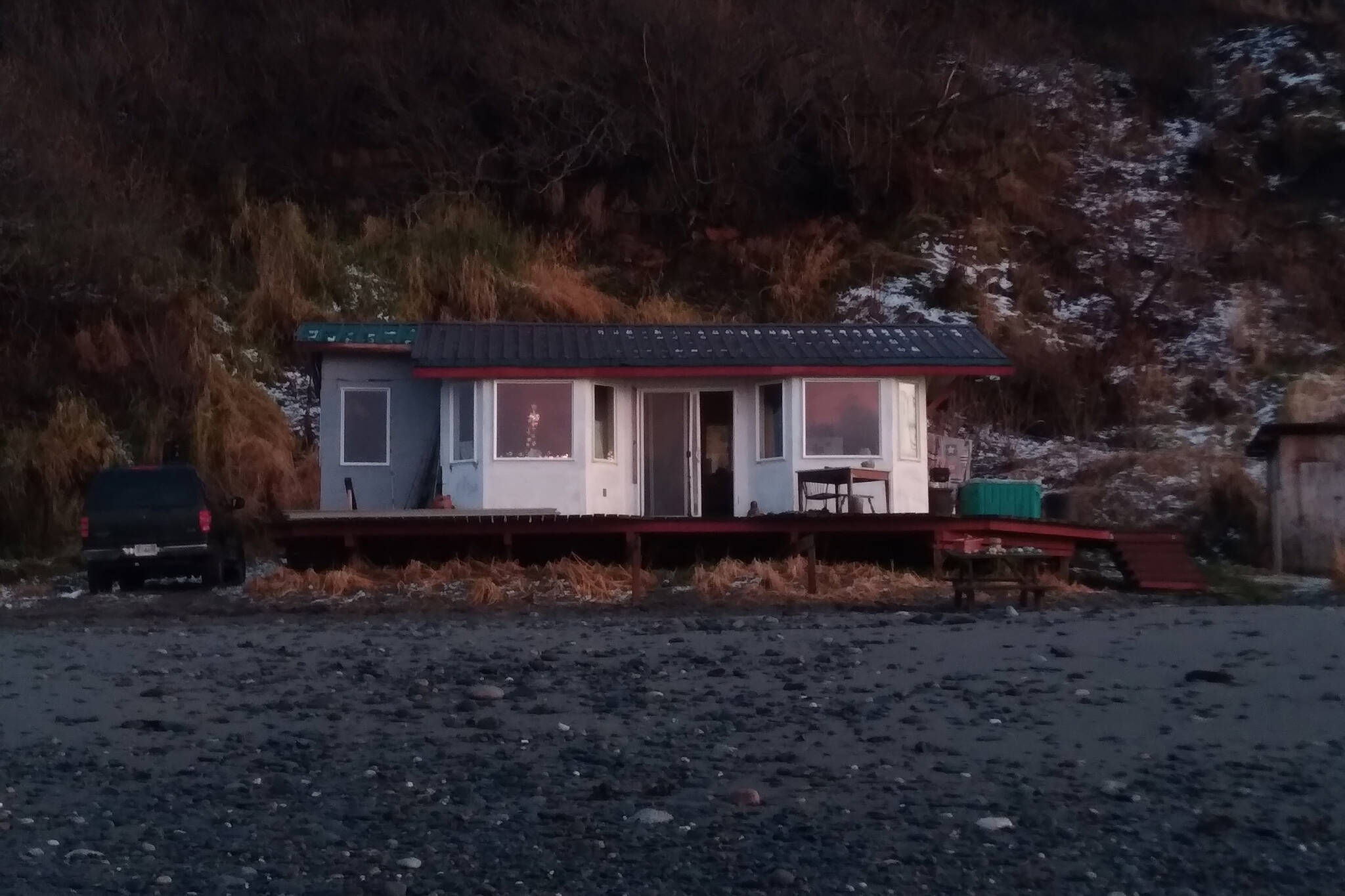 Deborah Morel's beachhouse near Ninilchik, Alaska. (Photo courtesy of Deborah Morel)