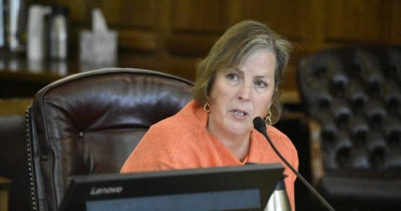 Alaska Permanent Fund Corporation CEO Angela Rodell speaks to the House Finance Committee on Thursday, June 24, 2021. Rodell was fired as CEO on Dec. 10 by APFC’s board, a decision which has lawmakers and others asking ‘why?’ (Peter Segall / Juneau Empire file)