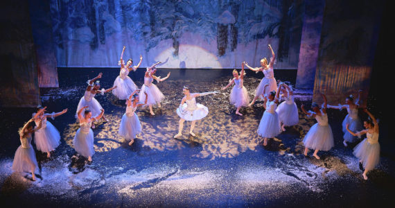 Photo by Christopher Kincaid/Courtesy Homer Nutcracker Productions
Dancers perform on Friday, Dec. 2, 2022, for the Homer Nutcracker Ballet held at the Mariner Theatre in Homer, Alaska.