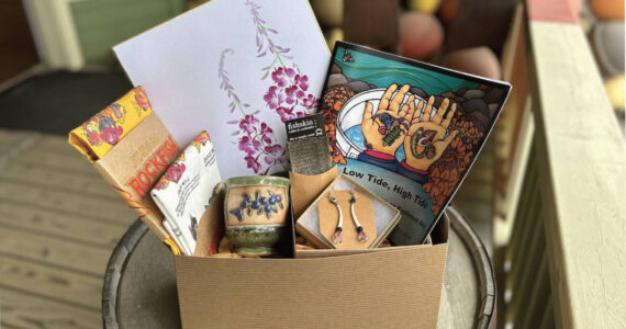 CSA Boxes with work by six local artists are available for sale at the Bunnell Street Art Center starting June 1, 2023. Photo provided by Bunnell Street Art Center
