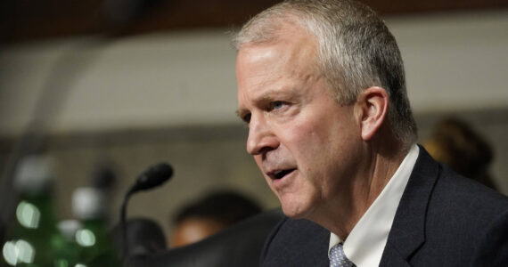 Sen. Dan Sullivan, R-Alaska, speaks during a Senate Armed Services Committee hearing on Capitol Hill on March 7 in Washington. (AP Photo/Carolyn Kaster)