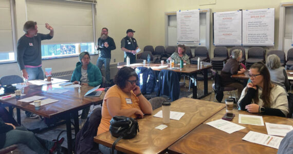 Emilie Springer/ Homer News
Community members discuss components of the six priorities for the 2023 MAPP on Friday Oct. 13 at the Kachemak Bay Campus in Homer, Alaska.