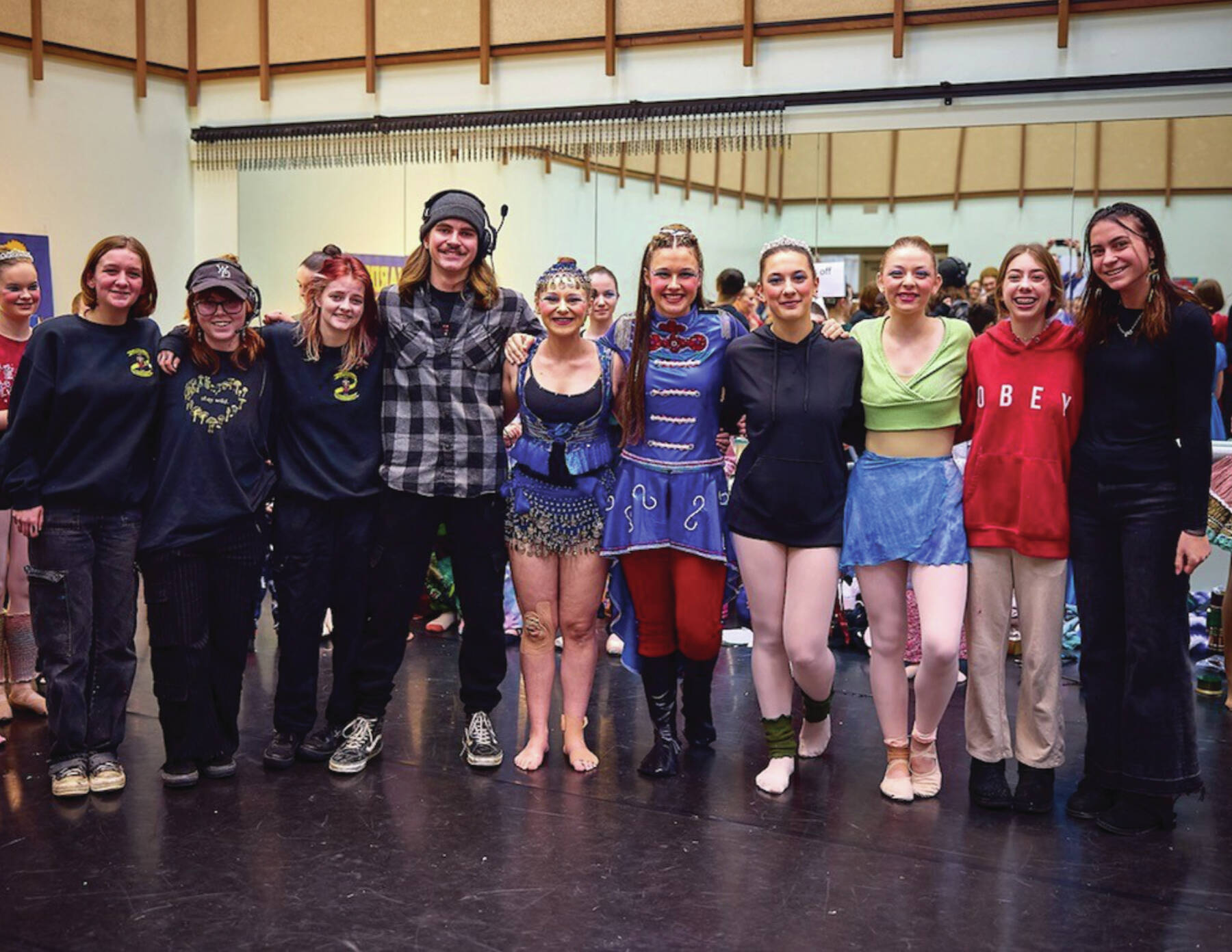 2023-2024 Homer High School seniors in the 2023 Homer Nutcracker production on Saturday Dec. 9: Naomi Folkstead, Cain Miller, Kay Bartel, Ashton Brown, Christina Platter, Ireland Styvar, Talli Drake, Johannah Wickstrom, Regan Baker and Elsa Milne.  Not shown is senior Poppy Smith.  Photo provided by Christopher Kincaid.