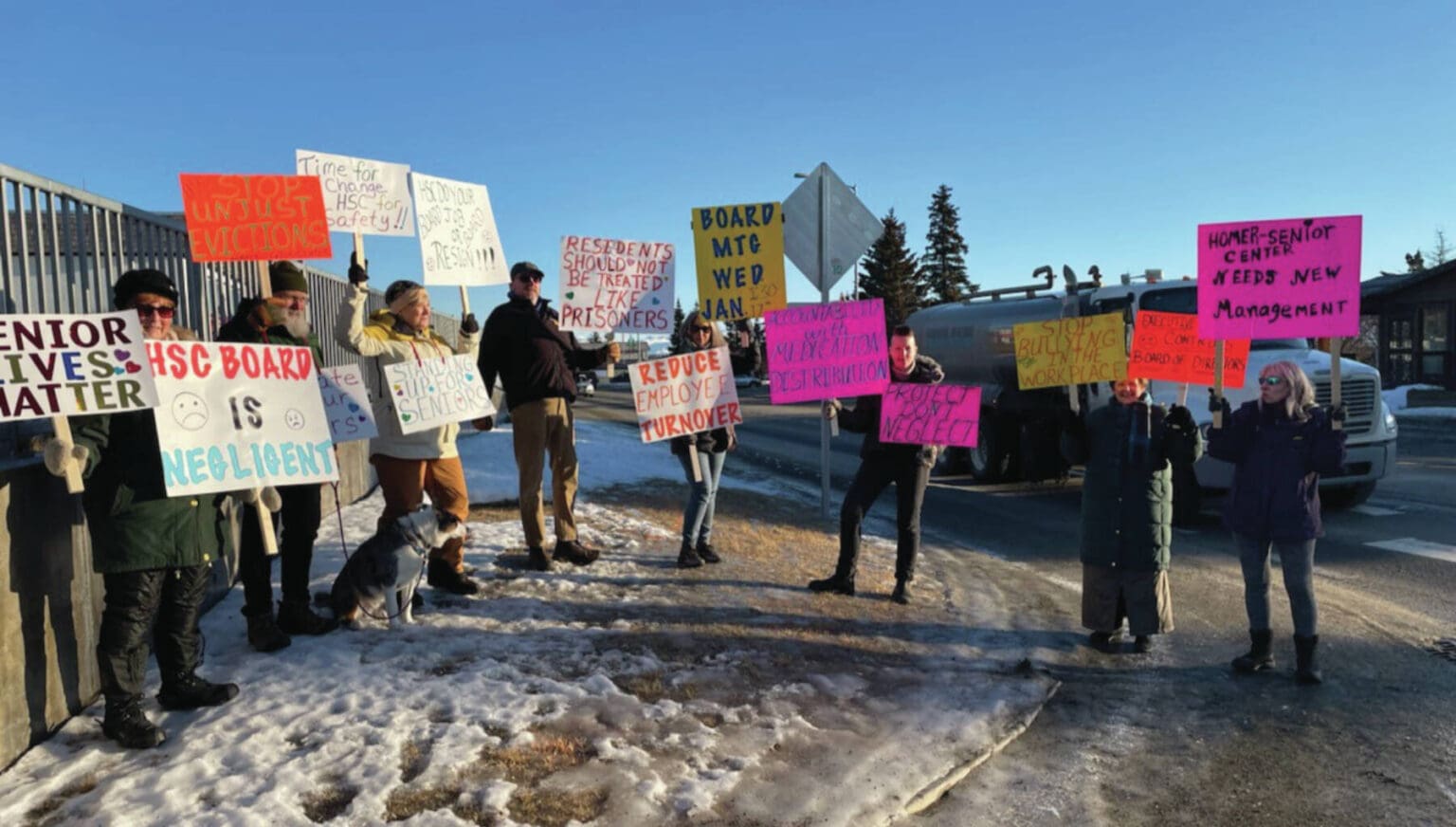 Community members protest conditions at senior center | Homer News