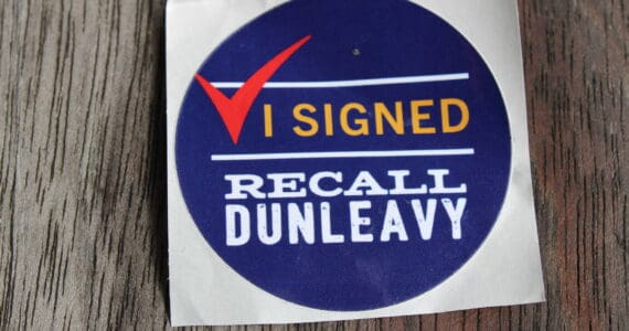 Members of the Recall Dunleavy group are close to achieving their goal for signatures, with only about 20,000 signatures remaining as of Jan. 19, 2021. (Ben Hohenstatt / Juneau Empire file)