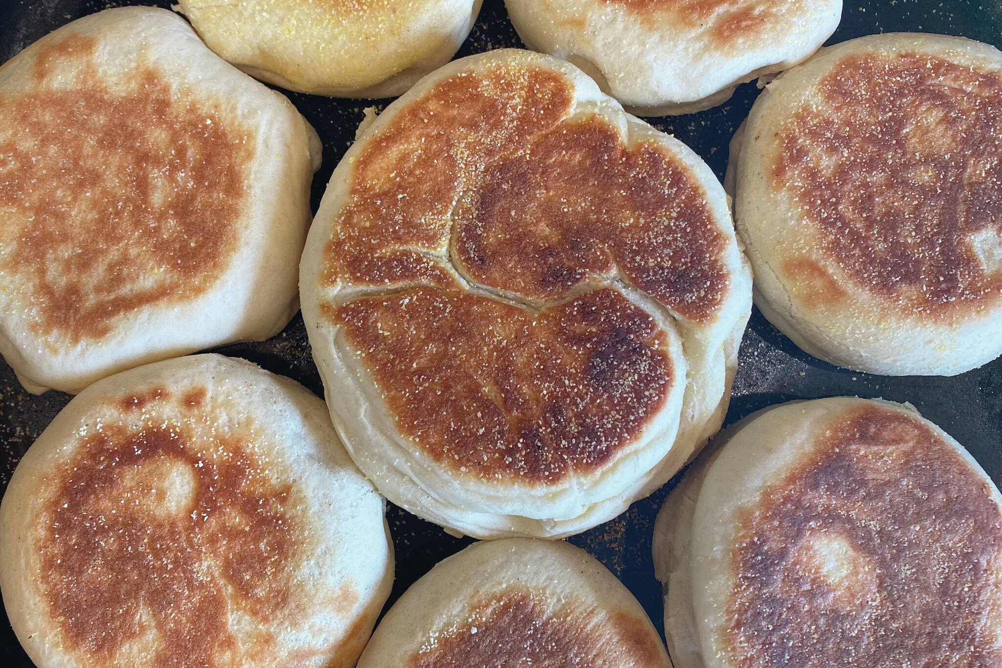 English muffins are surprisingly easy to make and so much better fresh. (Photo by Tressa Dale/Peninsula Clarion)