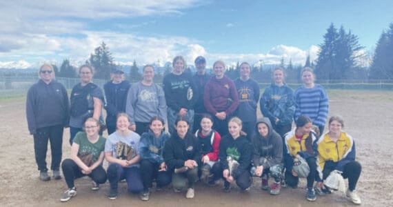 Homer High School Mariner softball team poses at for a team photo at Jack Gist Park in Homer on Monday, May 14. Emilie Springer/ Homer News