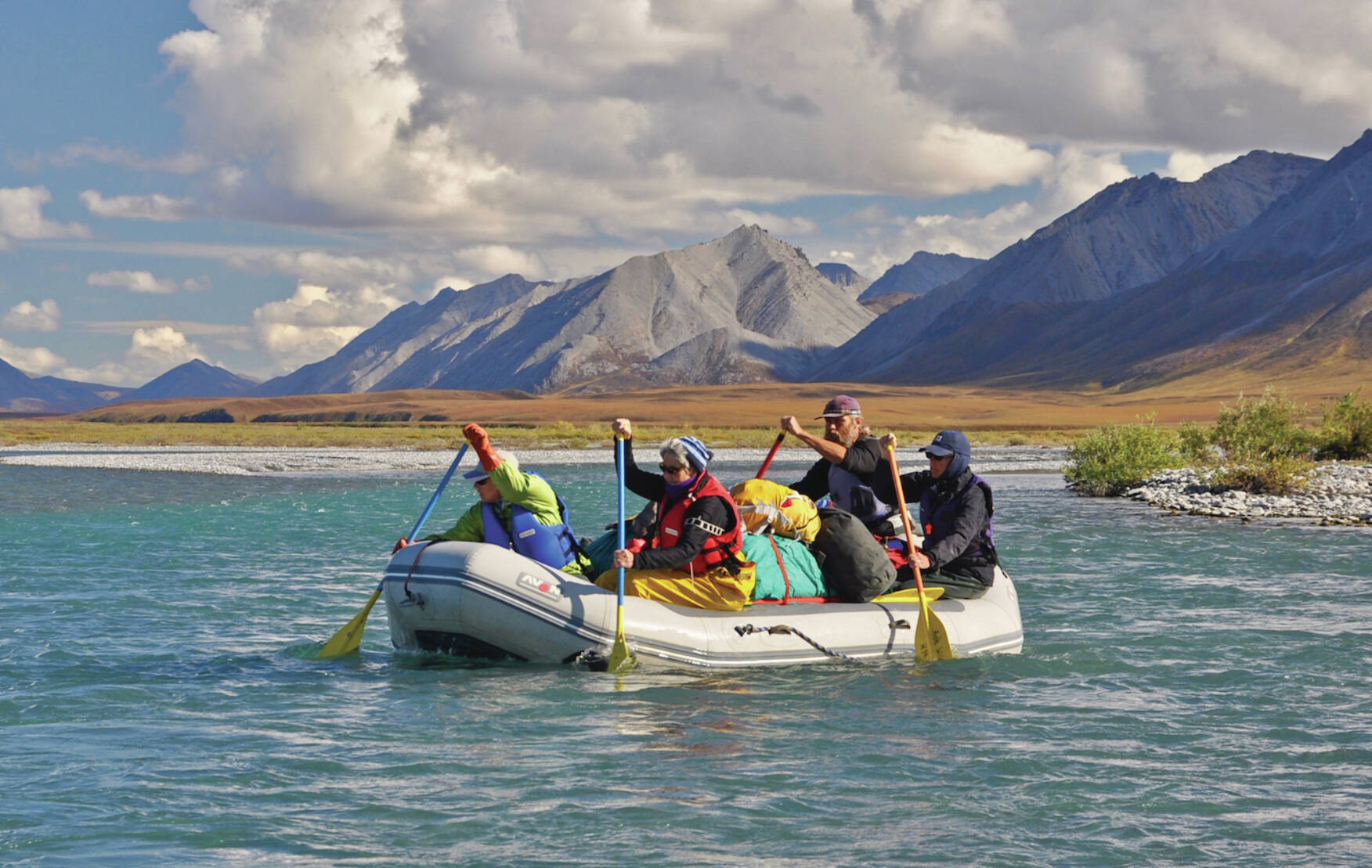 The author guides clients on the Canning River in the Arctic National Wildlife Refuge in 2016. (Photo by Rich Wilkins/courtesy Michael Engelhard.