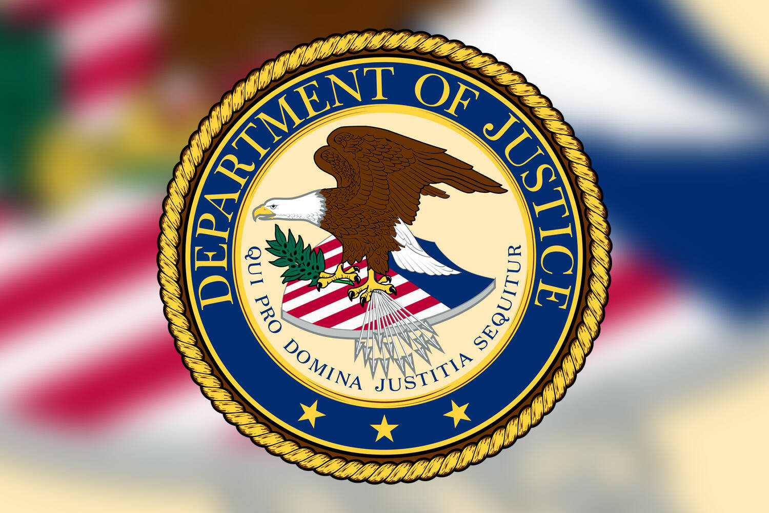 U.S. Department of Justice Logo. (Graphic by Jake Dye/Peninsula Clarion)