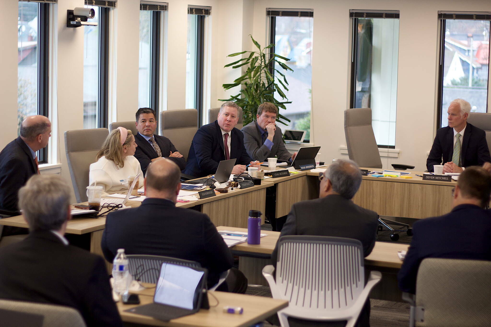 Alaska Permanent Fund Corp. board members, staff and advisors meet Oct. 30, 2023. (Mark Sabbatini / Juneau Empire file photo)