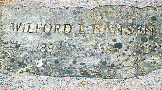 Wilford Hansen, whose headstone is pictured here, was the owner of the Hilltop Bar and Café when the shoot-out occurred in December 1967, and he was the most seriously injured. (Image from findagrave.com)