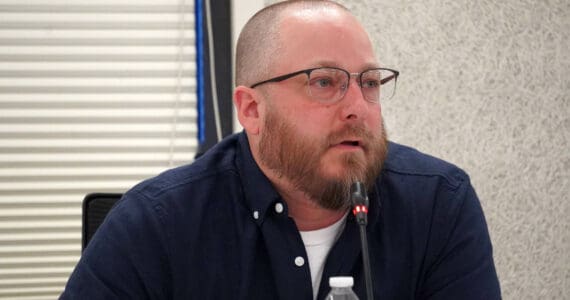 Assembly Vice President Tyson Cox speaks during a meeting of the Kenai Peninsula Borough Assembly in Soldotna, Alaska, on Tuesday, June 18, 2024. (Jake Dye/Peninsula Clarion)