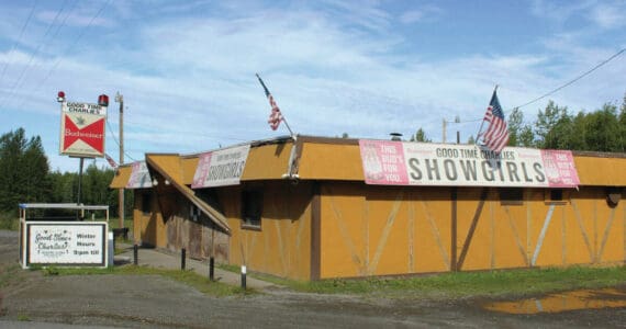 On its last legs. When the Peninsula Clarion’s Ashlyn O’Hara captured this image of Good Time Charlies in 2022, the old bar and strip club was about to be demolished to make room for a highway-safety project.