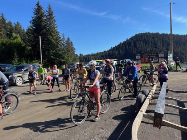 The Jakolof Bay 10 Miler, held on Saturday, July 27, 2024 in Seldovia, Alaska, had more than 40 participants running or biking over ten miles of hilly, gravel roads. Photo provided by Tania Spurkland