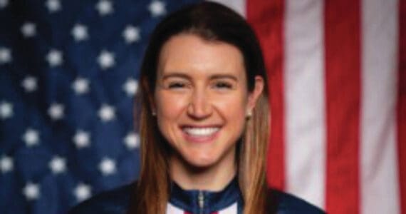 Kristen Faulkner is pictured in her official Olympic portrait photo. (Photo by Evan Kay with Climb High Productions, provided by Kristen Faulkner)
Kristen Faulkner is pictured in her official Olympic portrait photo. (Photo by Evan Kay with Climb High Productions, provided by Kristen Faulkner)