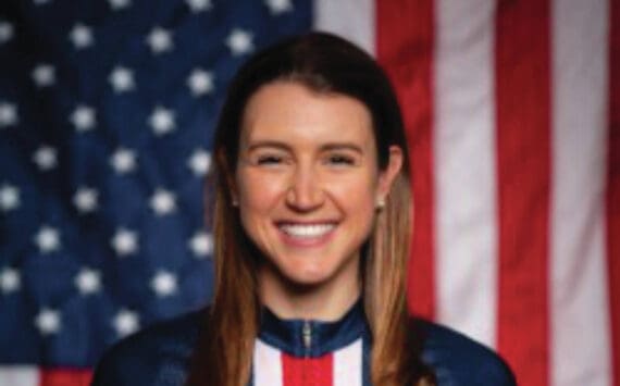 Kristen Faulkner is pictured in her official Olympic portrait photo. (Photo by Evan Kay with Climb High Productions, provided by Kristen Faulkner)
Kristen Faulkner is pictured in her official Olympic portrait photo. (Photo by Evan Kay with Climb High Productions, provided by Kristen Faulkner)