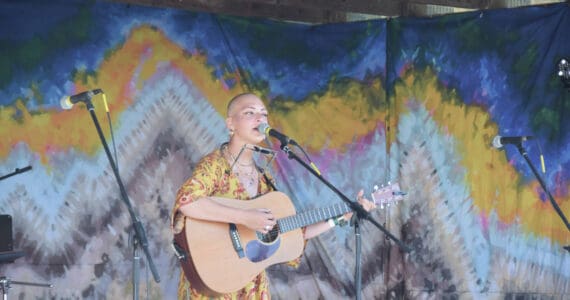 Lily DeTaeye performs on the Inlet Stage during Salmonfest on Sunday, Aug. 4<ins>,</ins><ins> 2024,</ins> in Ninilchik<ins>,</ins> <ins>Alaska</ins>. (Delcenia Cosman/Homer News)