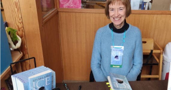 Homer author Susan Pope attends a book signing for "Rivers and Ice" in May 2024 at River City Books in Soldotna, Alaska. Photo provided by Susan Pope