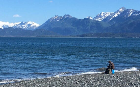 Kachemak Bay can be seen June 12, 2020, in Homer, Alaska. (Photo by Jeff Helminiak/Peninsula Clarion)