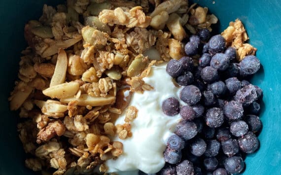 This apple cinnamon quinoa granola is only mildly sweet, perfect as a topping for honeyed yogurt or for eating plain with milk. (Photo by Tressa Dale/Peninsula Clarion)