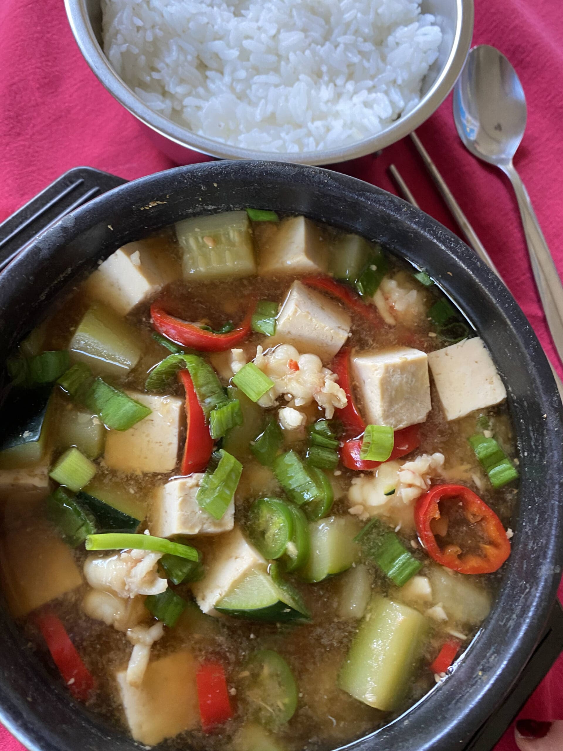 Doenjang JJigae is an earthy and refreshing stew that can be prepared in less than an hour. (Photo by Tressa Dale/Peninsula Clarion)