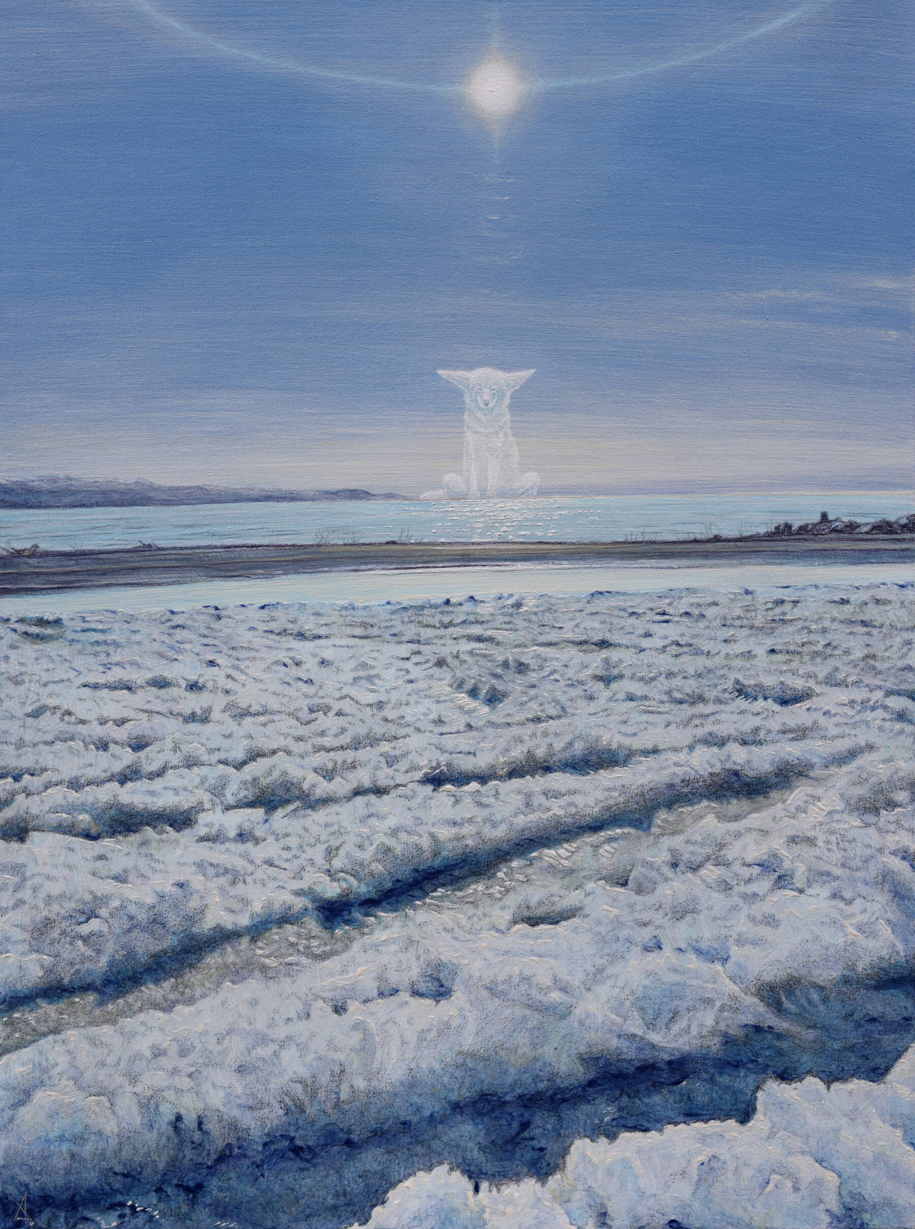 “Sundog,” a painting by Austin Parkhill, is on display at Homer Council on the Arts through October in Homer, Alaska. Photo provided by Homer Council on the Arts