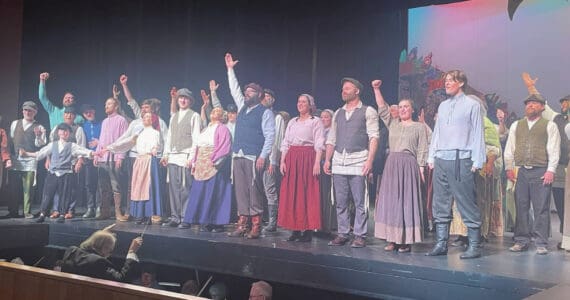 Emilie Springer/Homer News
Pier One Theatre’s “Fiddler on the Roof” cast perform their final bows at the Homer High School Mariner Theatre on Sunday, Oct. 13<ins>,</ins><ins> 2024,</ins> at the end of the first week of performances<ins> in Homer, </ins><ins>Alaska</ins>.