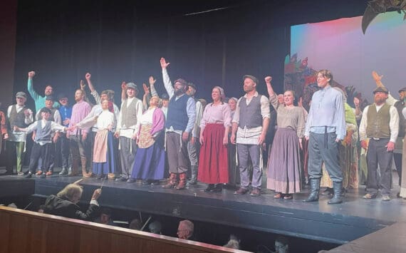 Emilie Springer/Homer News
Pier One Theatre’s “Fiddler on the Roof” cast perform their final bows at the Homer High School Mariner Theatre on Sunday, Oct. 13<ins>,</ins><ins> 2024,</ins> at the end of the first week of performances<ins> in Homer, </ins><ins>Alaska</ins>.