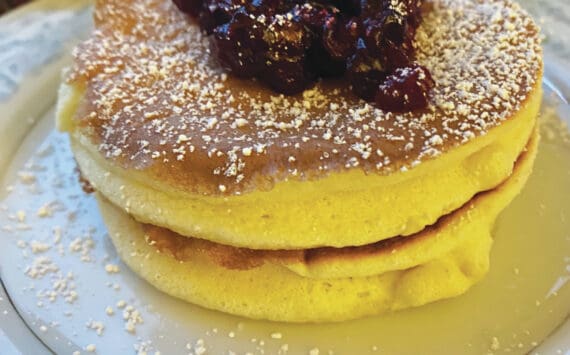 Photo by Tressa Dale/Peninsula Clarion
These Japanese-style souffle pancakes are sweet, light and delicate, and taste divine paired with tart cranberry sauce.