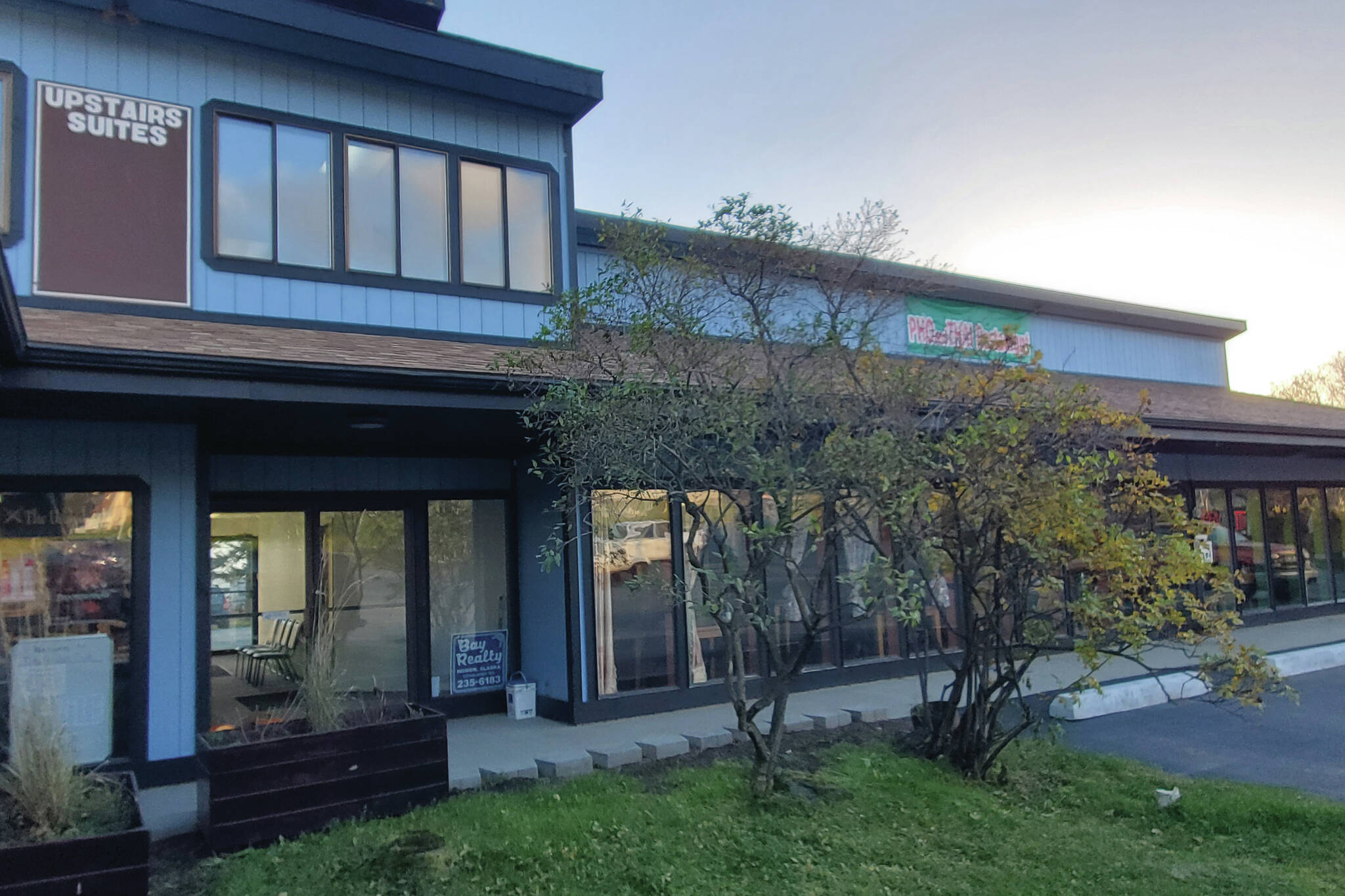 The location of the new Homer News office, at 345 Sterling Highway, Suite 202, is photographed Tuesday, Oct. 22, 2024, in Homer, Alaska. The office, situated on the second floor of the the Pho and Thai building, opened to the public this week. (Delcenia Cosman/Homer News)