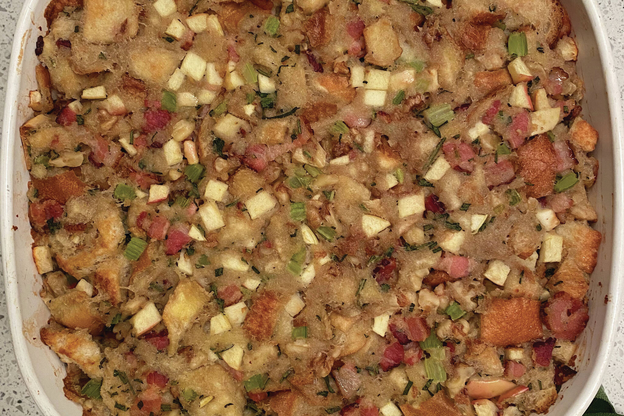 Make-ahead stuffing helps take pressure off Thanksgiving cooking. (Photo by Tressa Dale/Peninsula Clarion)