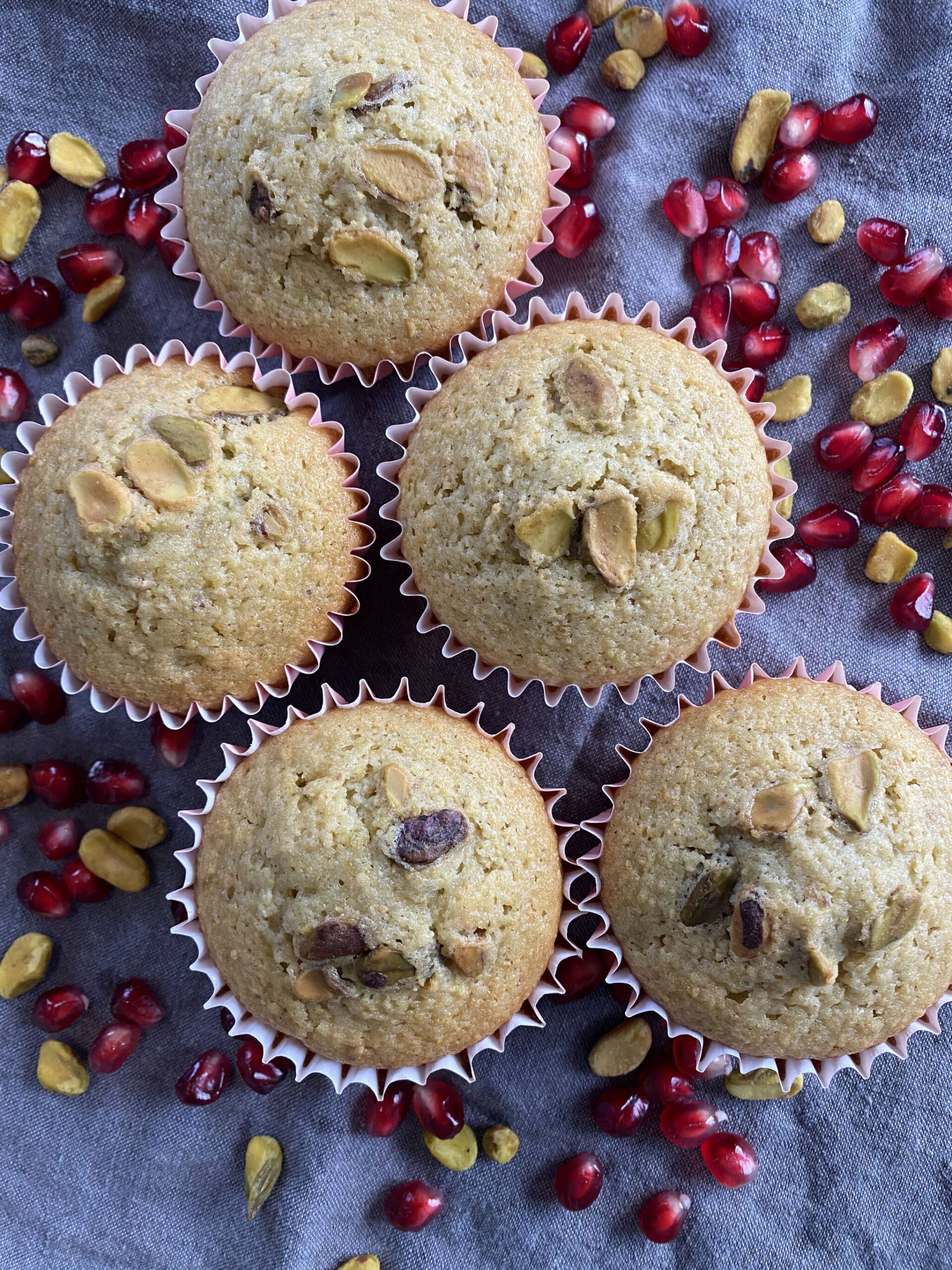 Pistachios and pomegranates give these muffins a unique flavor and texture. (Photo by Tressa Dale/Peninsula Clarion)