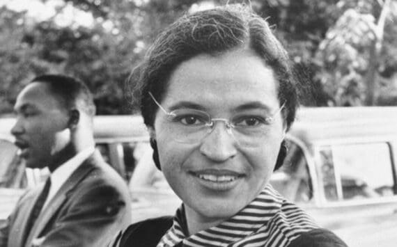 Rosa Parks, whose civil rights legacy has recent been subject to revision in class curriculums. (Public domain photo from the National Archives and Records Administration Records)