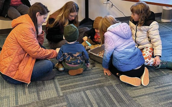 Photo courtesy Kenai National Wildlife Refuge
Families enjoyed exploring the sensory spider bin.