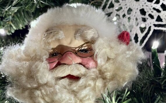 A cherished “jolly Santa head” ornament from the Baisden Christmas tree. (Photo provided)